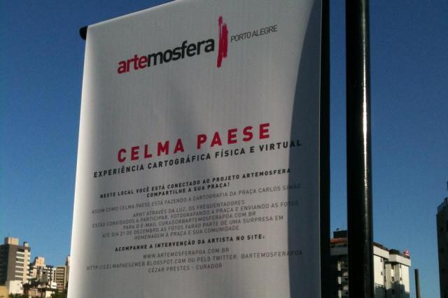 Obra colaborativa na Praça da Encol pede fotos de visitantes para exposição Celma Paese/Arquivo Pessoal Obra colaborativa na Praça da Encol pede fotos de visitantes para exposição Celma Paese/Arquivo Pessoal