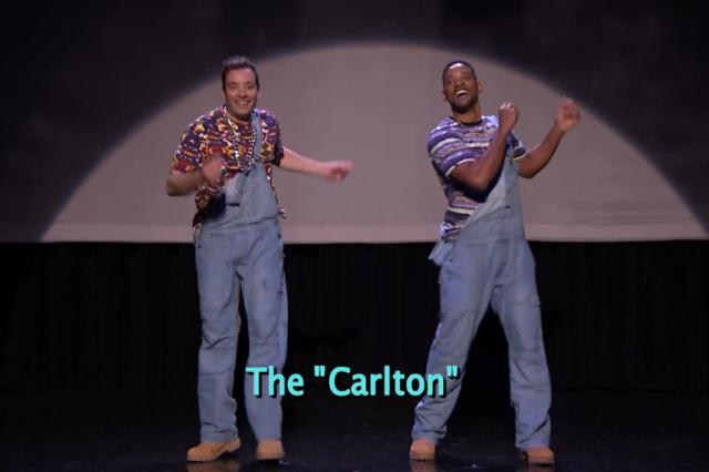 Jimmy Fallon e Will Smith dançam a evolução do hip hop Reprodução YouTube/ Jimmy Fallon e Will Smith dançam a evolução do hip hop Reprodução YouTube/