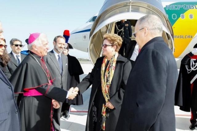 Dilma Rousseff chega a Roma para encontro com Papa Francisco oberto Stuckert Filho//PR Dilma Rousseff chega a Roma para encontro com Papa Francisco oberto Stuckert Filho//PR