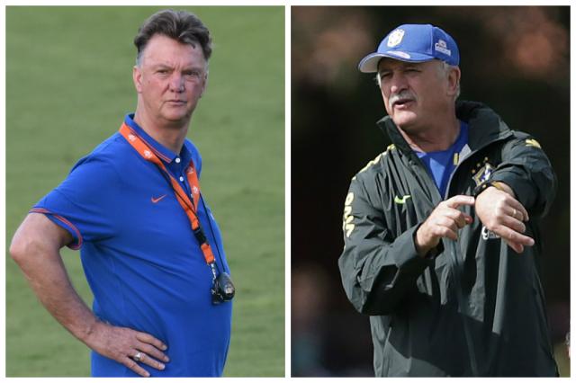 Adversários no Mundial de 95, Felipão e Van Gaal reencontram-se na disputa do terceiro lugar Montagem sobre fotos/Agência RBS e AFP Adversários no Mundial de 95, Felipão e Van Gaal reencontram-se na disputa do terceiro lugar Montagem sobre fotos/Agência RBS e AFP
