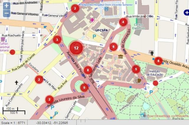 Estudantes da UFRGS lançam mapa sobre segurança DCE UFRGS/Reprodução