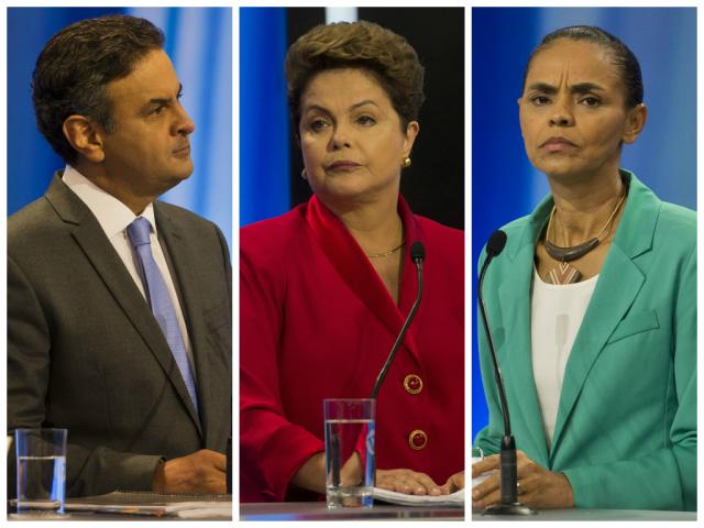 CNT/MDA: Com 40,4% a 25,2%, Dilma amplia vantagem sobre Marina Montagem sobre fotos de Nelson Almeida / AFP/