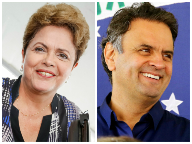 Istoé/Sensus: Aécio tem 48,1% dos votos totais, Dilma 40% Montagem sobre fotos de Marcos Fernandes e Ichiro Guerra/Divulgação