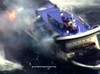 Sobe para cinco o número de mortos em balsa incendiada no Mar Adriático  HO / GUARDIA COSTIERA/AFP PHOTO