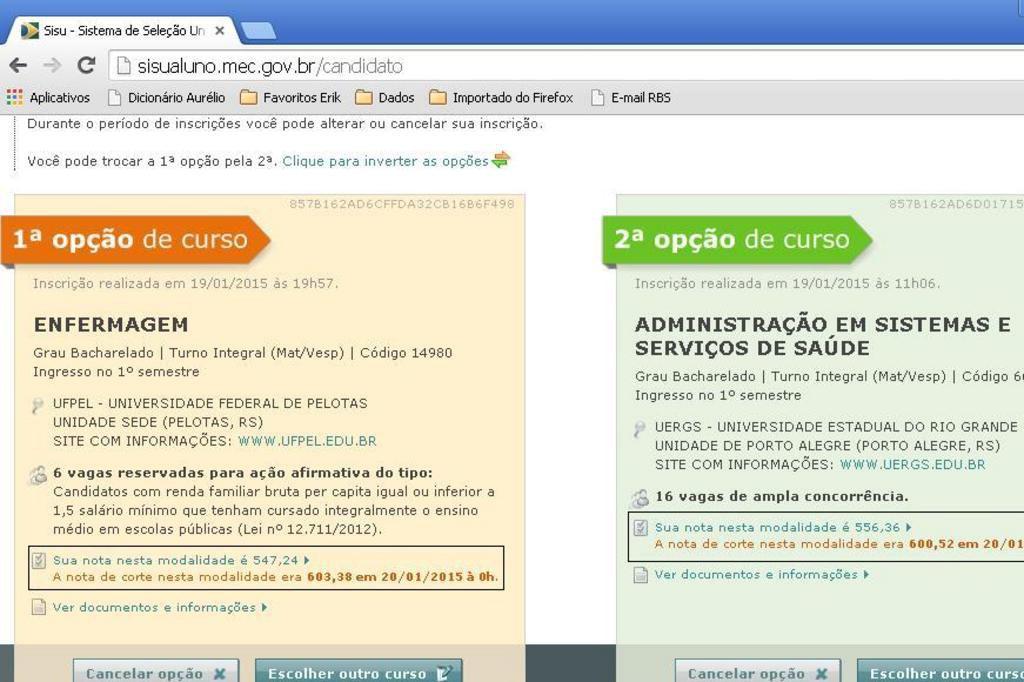 Cursos do sisu