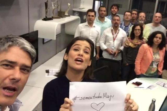 Racismo contra Maju, apresentadora do Tempo Fazer "Jornal Nacional", gera Campanha Reprodução / Facebook