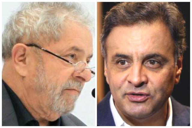 Ibope aponta que Aécio venceria Lula se as eleições fossem hoje Montagem sobre arquivo de fotos/