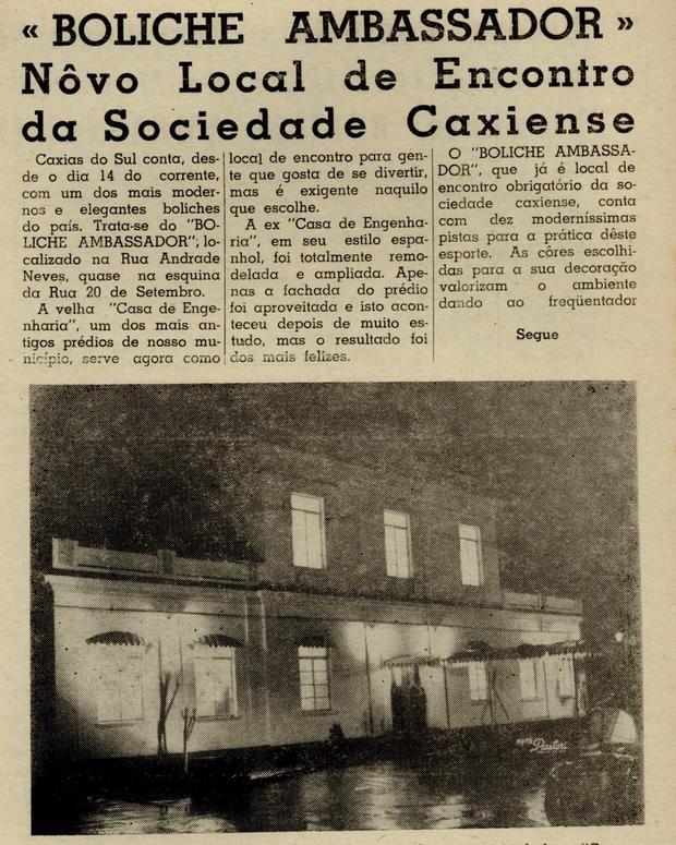Reprodução Caxias Magazine / Acervo Centro de Memória da Câmara de Vereadores de Caxias do Sul Reprodução Caxias Magazine / Acervo Centro de Memória da Câmara de Vereadores de Caxias do Sul