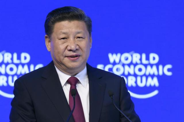 Discurso de Xi Jinping no Fórum Econômico Mundial em Davos, Suíça FABRICE COFFRINI/AFP Discurso de Xi Jinping no Fórum Econômico Mundial em Davos, Suíça FABRICE COFFRINI/AFP