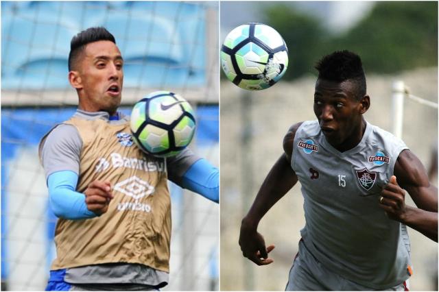 Grêmio x Fluminense: veja quem leva a melhor nos duelos por posição Montagem sobre fotos BD ZH / Grêmio x Fluminense: veja quem leva a melhor nos duelos por posição Montagem sobre fotos BD ZH /