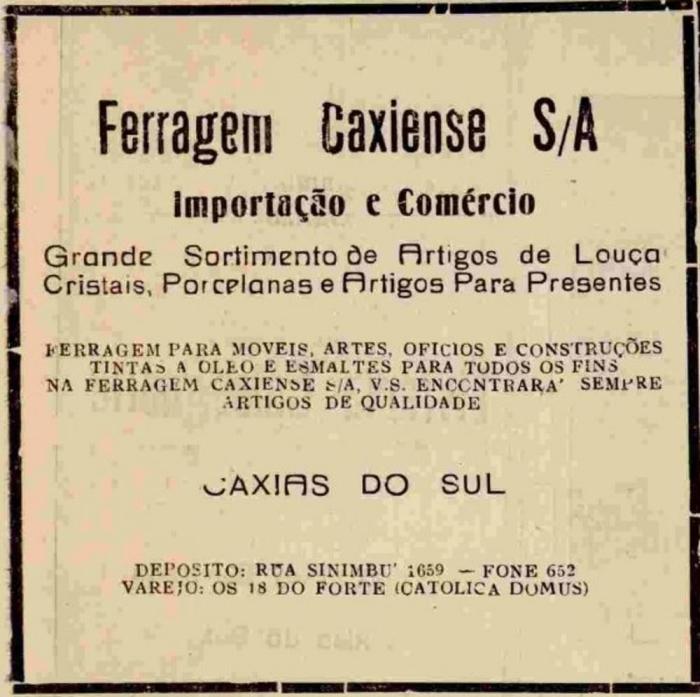 Acervo Centro de Memória da Câmara de Vereadores de Caxias do Sul / Reprodução