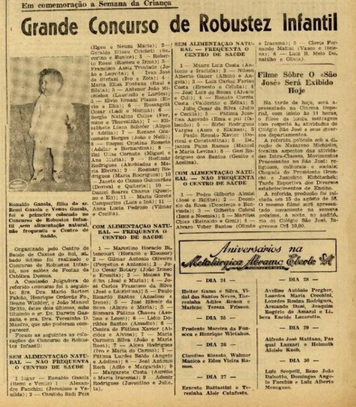 Jornal Pioneiro / Acervo Centro de Memória da Câmara de Vereadores de Caxias do Sul,divulgação