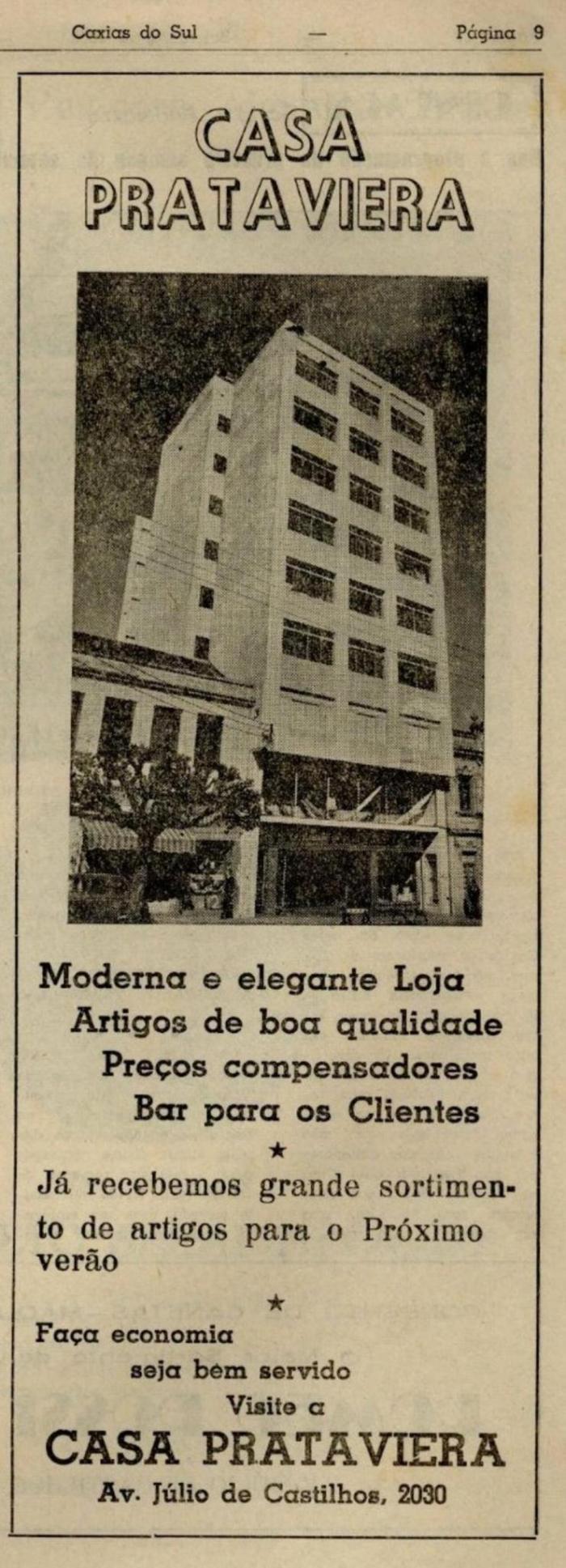 Anúncio jornal Caxias Magazine / Centro de Memória da Câmara de Vereadores de Caxias do Sul,reprodução