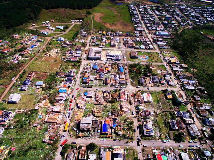FOTOS: imagens aéreas mostram destruição em São Francisco de Paula -  Pioneiro