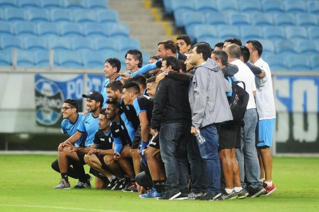 Iquique treina na Arena antes de jogo contra o Grêmio pela Libertadores