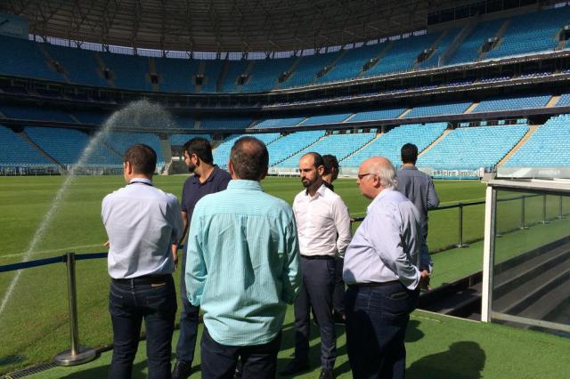 CBF vistoria Arena do Grêmio para receber jogo da Seleção nas Eliminatórias